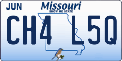 MO license plate CH4L5Q