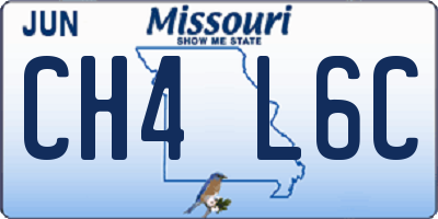 MO license plate CH4L6C