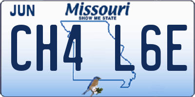 MO license plate CH4L6E