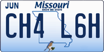 MO license plate CH4L6H