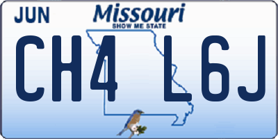 MO license plate CH4L6J