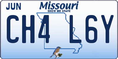 MO license plate CH4L6Y