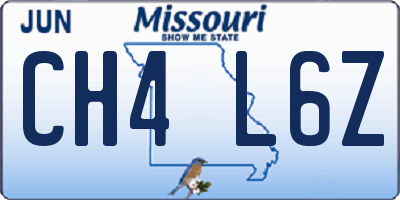 MO license plate CH4L6Z