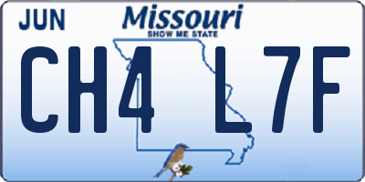 MO license plate CH4L7F