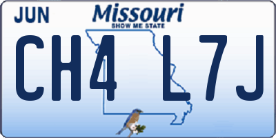 MO license plate CH4L7J