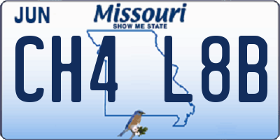 MO license plate CH4L8B