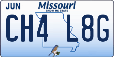 MO license plate CH4L8G
