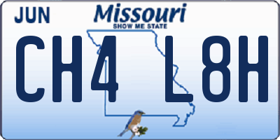 MO license plate CH4L8H