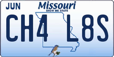 MO license plate CH4L8S
