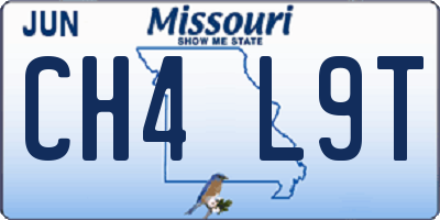 MO license plate CH4L9T