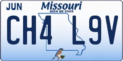 MO license plate CH4L9V