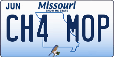 MO license plate CH4M0P