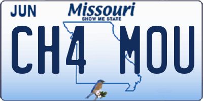 MO license plate CH4M0U