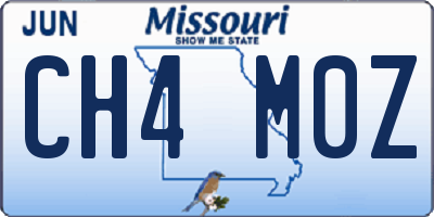 MO license plate CH4M0Z