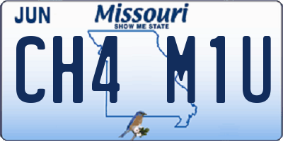 MO license plate CH4M1U