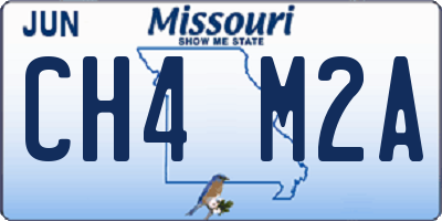 MO license plate CH4M2A
