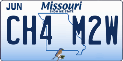 MO license plate CH4M2W