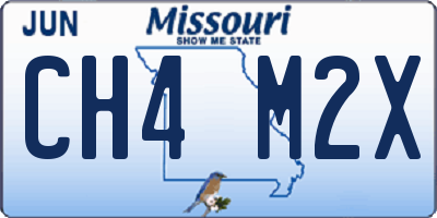 MO license plate CH4M2X