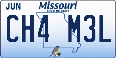 MO license plate CH4M3L