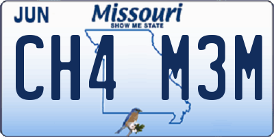 MO license plate CH4M3M
