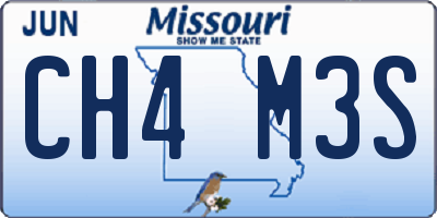 MO license plate CH4M3S
