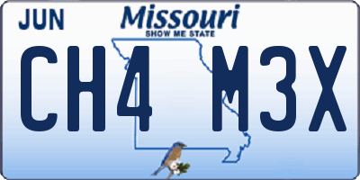MO license plate CH4M3X