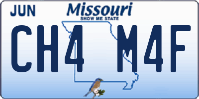 MO license plate CH4M4F