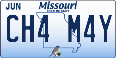 MO license plate CH4M4Y