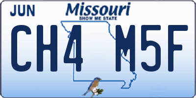 MO license plate CH4M5F