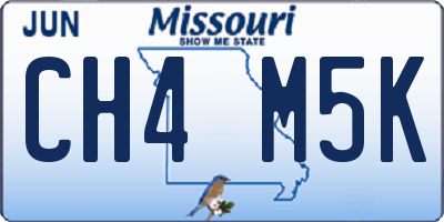 MO license plate CH4M5K