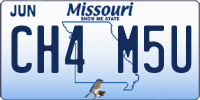 MO license plate CH4M5U