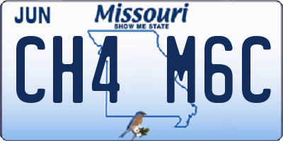 MO license plate CH4M6C
