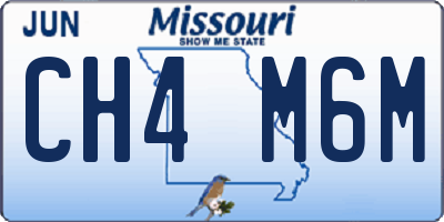 MO license plate CH4M6M