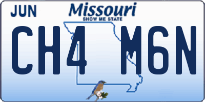 MO license plate CH4M6N