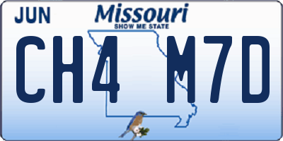 MO license plate CH4M7D