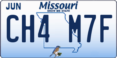 MO license plate CH4M7F