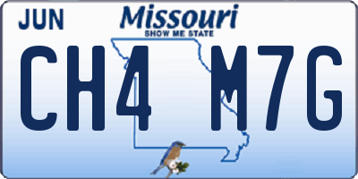 MO license plate CH4M7G