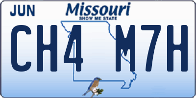 MO license plate CH4M7H