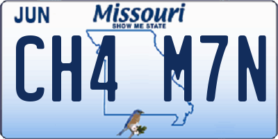 MO license plate CH4M7N