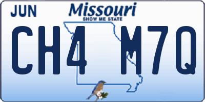 MO license plate CH4M7Q