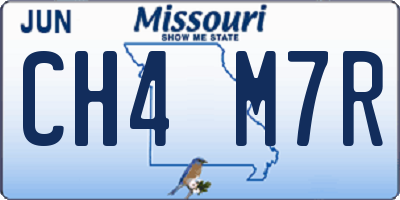 MO license plate CH4M7R