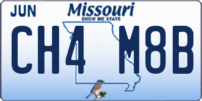 MO license plate CH4M8B