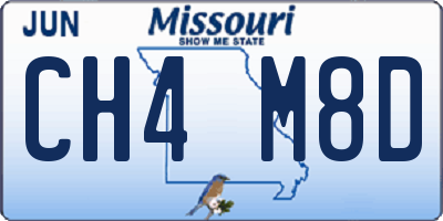 MO license plate CH4M8D