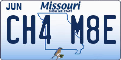 MO license plate CH4M8E