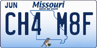 MO license plate CH4M8F