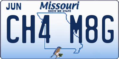 MO license plate CH4M8G
