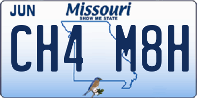 MO license plate CH4M8H