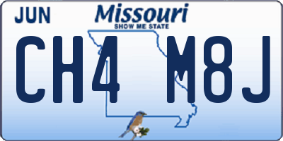 MO license plate CH4M8J
