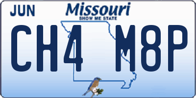 MO license plate CH4M8P