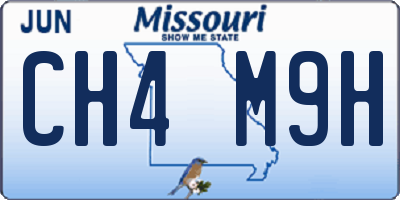 MO license plate CH4M9H